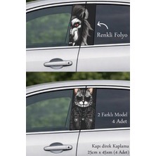 Automod Aracınıza Özel Bir Dokunuş Sağlayan Direk Kaplama Folyo Baskı 2 Farklı Model - 4 Adet