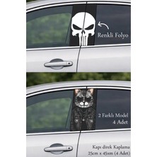 Automod Araç Stilini Yenilemek Için Oto Kapı Direk Kaplama 2 Farklı Model - 4 Adet