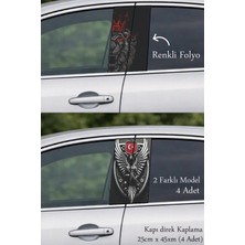 Automod Araç Tasarımına Farklılık Katan Direk Kaplama Folyo Baskı 2 Farklı Model - 4 Adet