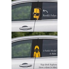 Automod Aracınıza Seçkin Bir Detay Kazandıran Direk Kaplama Folyo Baskı 2 Farklı Model - 4 Adet