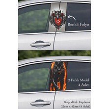 Automod Aracınıza Şık Bir Stil Kazandıran Direk Kaplama Folyo Baskı 2 Farklı Model - 4 Adet