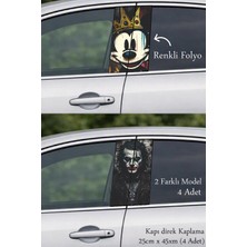 Automod Aracınıza Şıklık Katmak Için Direk Kaplama Folyo Baskı 2 Farklı Model - 4 Adet