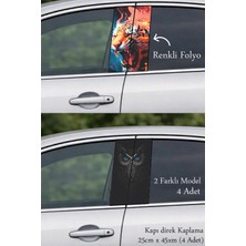 Automod Aracınıza Özgünlük Katmak Için Direk Kaplama Folyo Baskı 2 Farklı Model - 4 Adet