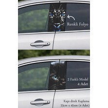Automod Aracınıza Estetik Katmak Için Direk Kaplama Folyo Baskı 2 Farklı Model - 4 Adet