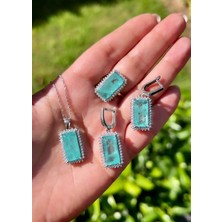 Defne Silver Paraibataşlı 3lü Set