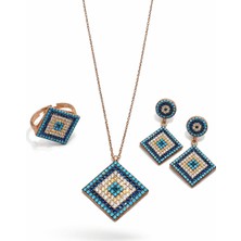 Defne Silver Nazar Boncuk 3lü Set
