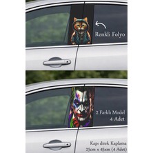 Automod Özgün Görünüm Direk Kaplama Folyo Baskı 2 Farklı Model - 4 Adet