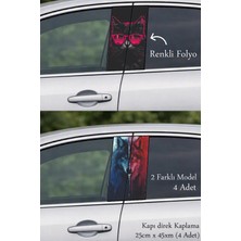Automod Aracın Stilini Yansıtan Direk Kaplama Folyo Baskı 2 Farklı Model - 4 Adet