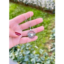 Defne Silver Vintage Kuş Kolye