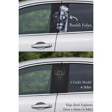 Automod Aracınıza Özel Bir Tasarım Kazandıran Direk Kaplama Folyo Baskı 2 Farklı Model - 4 Adet