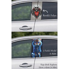 Automod Aracınızın Tasarımını Baştan Değiştiren Direk Kaplama Folyo Baskı 2 Farklı Model - 4 Adet