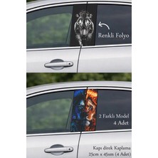 Automod Farklı Tasarım Arayanlara Oto Kapı Direk Kaplama 2 Farklı Model - 4 Adet
