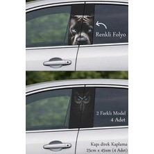 Automod Aracınıza Zarif Bir Görünüm Sunan Direk Kaplama Folyo Baskı 2 Farklı Model - 4 Adet