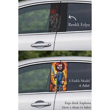 Automod Araç Tasarımına Zarafet Katan Direk Kaplama Folyo Baskı 2 Farklı Model - 4 Adet