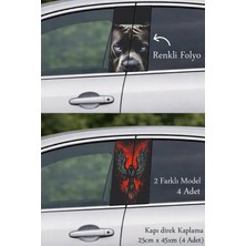 Automod Benzersiz Bir Dokunuş Için Oto Kapı Direk Kaplama 2 Farklı Model - 4 Adet