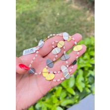 Defne Silver Tasarım Barok Inci Pullu Kolye