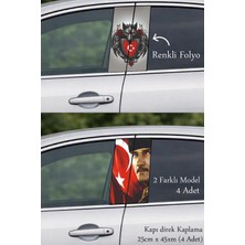 Automod Aracınız Için Yeni Bir Dokunuş Kapı Direk Folyo Sticker Etiket 2 Farklı Model - 4 Adet