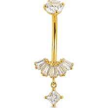 Defne Silver Cerrahi Çelik Beştaş Göbek Piercing