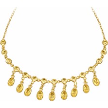Defne Silver Sarı Taşlı Halhal