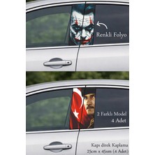 Automod Aracınıza Iddialı Bir Görünüm Kazandıran Direk Kaplama Folyo Baskı 2 Farklı Model - 4 Adet