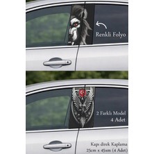 Automod Aracınız Için Modern Bir Tasarım Direk Kaplama Folyo Baskı 2 Farklı Model - 4 Adet