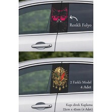 Automod Zamansız Stil Oto Kapı Direk Kaplama 2 Farklı Model - 4 Adet