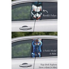 Automod Aracınız Için Zarif Bir Tasarım Direk Kaplama Folyo Baskı 2 Farklı Model - 4 Adet