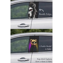 Automod Aracınıza Şık Bir Dokunuş Sağlayan Direk Kaplama Folyo Baskı 2 Farklı Model - 4 Adet
