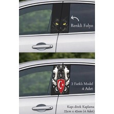 Automod Araca Özel Bir Hava Katan Direk Kaplama Folyo Baskı 2 Farklı Model - 4 Adet