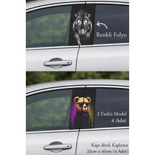 Automod Aracınıza Şık Bir Tasarım Kazandıran Direk Kaplama Folyo Baskı 2 Farklı Model - 4 Adet