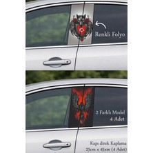 Automod Aracınıza Güçlü Bir Görünüm Katan Direk Kaplama Folyo Baskı 2 Farklı Model - 4 Adet