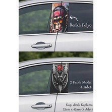 Automod Aracınızda Farklılık Yaratan Direk Kaplama Folyo Baskı 2 Farklı Model - 4 Adet