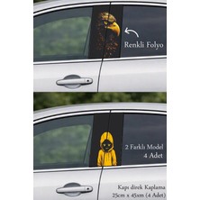 Automod Araca Özgünlük Katan Direk Kaplama Folyo Baskı 2 Farklı Model - 4 Adet