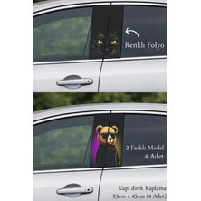 Automod Aracınız Için Etkileyici Bir Görünüm Kapı Direk Folyo Sticker Etiket 2 Farklı Model - 4 Adet