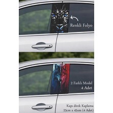Automod Aracınızın Tasarımına Yeni Bir Dokunuş Direk Kaplama Folyo Baskı 2 Farklı Model - 4 Adet