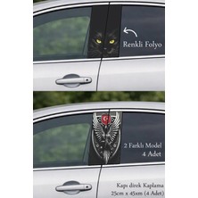 Automod Özel Tasarım Sevenlere Oto Kapı Direk Kaplama 2 Farklı Model - 4 Adet