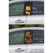 Automod Aracınıza Farklılık Katmak Için Direk Kaplama Folyo Baskı 2 Farklı Model - 4 Adet