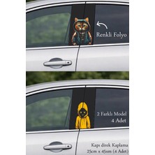 Automod Otomobil Görünümüne Fark Katmak Için Oto Kapı Direk Kaplama 2 Farklı Model - 4 Adet