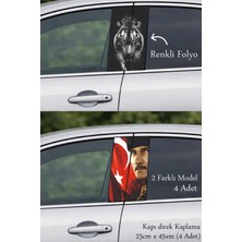 Automod Özel Bir Dokunuş Isteyenlere Oto Kapı Direk Kaplama 2 Farklı Model - 4 Adet