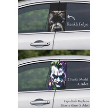 Automod Dikkat Çekici Tasarım Direk Kaplama Folyo Baskı 2 Farklı Model - 4 Adet