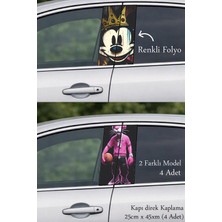 Automod Aracın Tasarımını Yenileyen Direk Kaplama Folyo Baskı 2 Farklı Model - 4 Adet