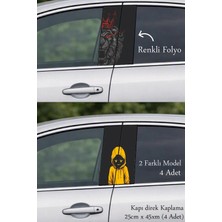 Automod Aracınıza Yeni Bir Dokunuş Sağlayan Direk Kaplama Folyo Baskı 2 Farklı Model - 4 Adet
