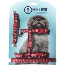 Mor Lama Göğüs Tasması Set