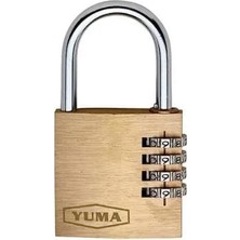 Yuma Şifreli Asma Kilit 4 Haneli Pirinç 50MM