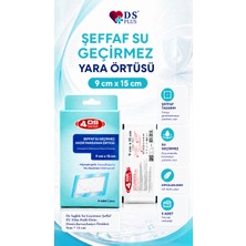 Ds Plus Su Geçirmez Şeffaf Pu Film Yara Örtüsü 9 cm x 15 cm (Sezeryan & Banyo Bandı)(Ds Damla Sağlık)