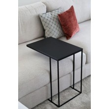 Eyzo Home Modern Yan Sehpa - Minimal Siyah C - Koltuk Sehpası
