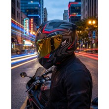 MTS Cramo Prohelmets Premium Full Face Yarış Kaskı | Dot-Ce Onaylı, Güneş Vizörlü, Interkom Uyumlu