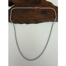 Aida Jewelss Üst Segment Salaş Çelik Zincir Kolye 55 cm Çelik Zincir Kolye Erkek Çelik Zincir Kolye