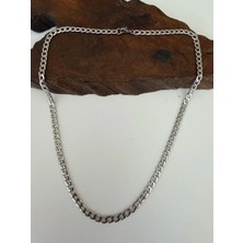 Aida Jewelss Üst Segment Salaş Arpa Çelik Zincir Kolye 55 cm Çelik Zincir Kolye Erkek Çelik Zincir Kolye