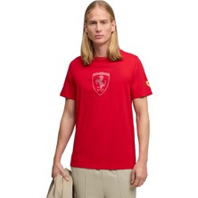 Puma Ferrari Tonal Shield Erkek Kırmızı Günlük Stil T-Shirt 63531102